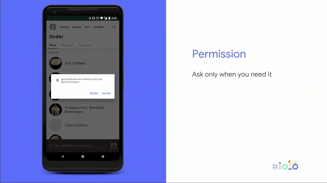 google I/O 2018 push notification permission prompt