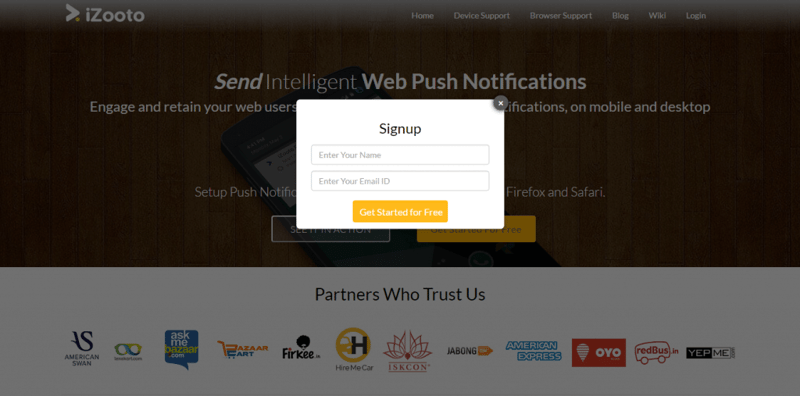 Enable push notifications with iZooto tag