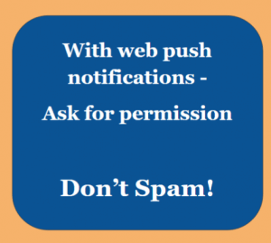 web push notifications do not spam