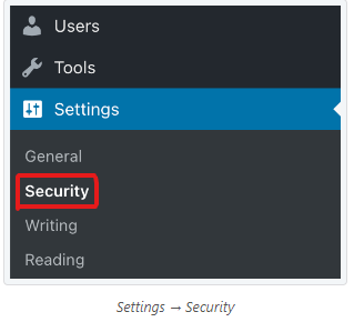 Wordpress security settings 
